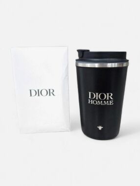 Dior Homme Black Travel Tumbler Stainless Steel Thermal Vacuum Mug Novelty New